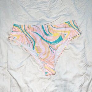 Pink and yellow and blue bikini bottoms #summer